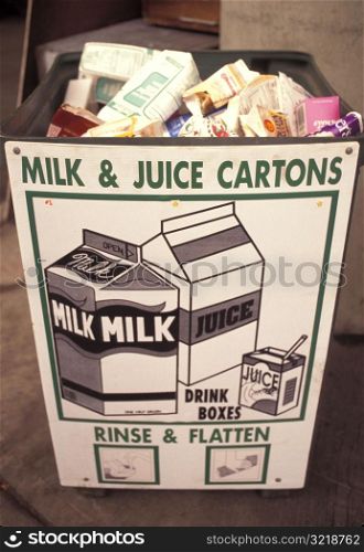 Milk and Juice Carton Recycling Bin