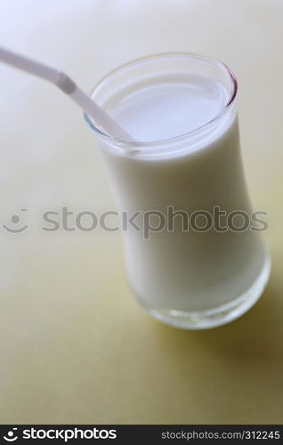 milk in the glass