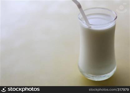 milk in the glass