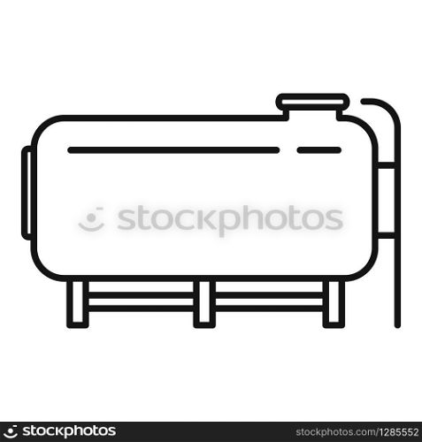 Milk tank icon. Outline milk tank vector icon for web design isolated on white background. Milk tank icon, outline style
