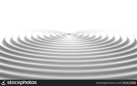 Milk. Water Ripples. Digital data and network circles shape in technology concept on white background, 3d abstract illustration