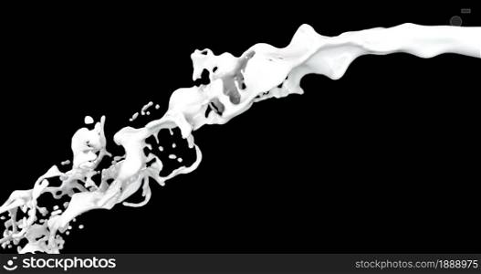 Milk white color splashing abstract in slow motion 4k. Milk white color splashing abstract in slow motion
