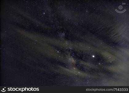 milky way background sky at night Animated clouds