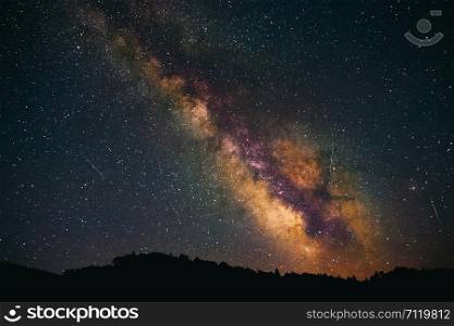 Milky Way Galaxy over the Green lake, Georgia, Adjara