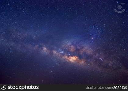 Milky way galaxy with stars and space dust in the universe, long speed exposure, Night landscape with colorful Milky Way, Starry sky at summer, Beautiful Universe, Space background.. Detailed star on sky in Milky way