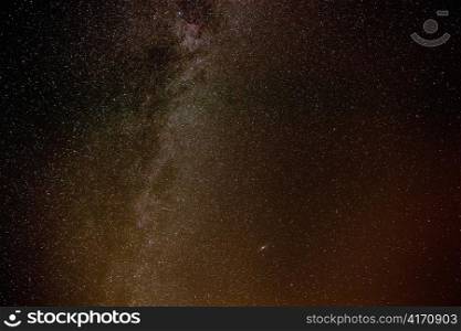 Milky way stars in summer night shot