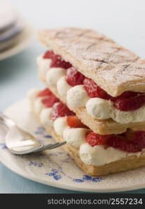 Mille Feuille of Strawberries with Chantilly