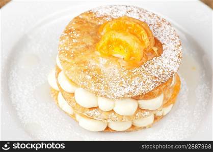 millefeuille with tangerine