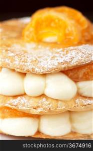 millefeuille with tangerine