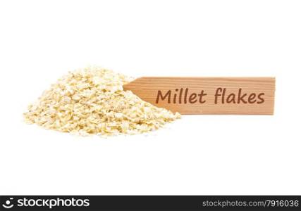 Millet flakes at plate