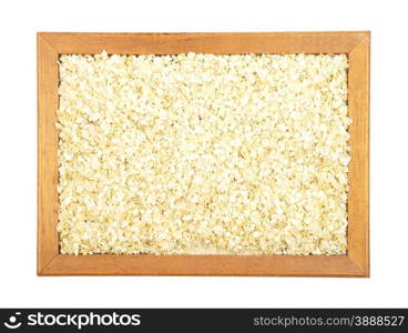 Millet flakes in frame