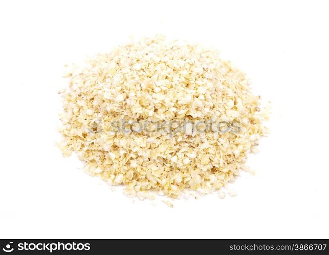 Millet flakes on white