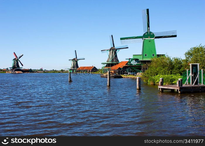 Mills in Holland, traditional and direct landmark of the country