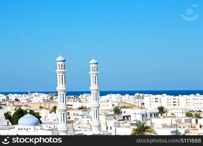 minaret and religion in clear sky in oman muscat the old mosque