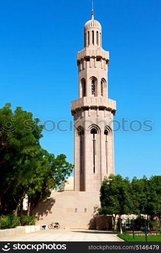 minaret and religion in clear sky in oman muscat the old mosque