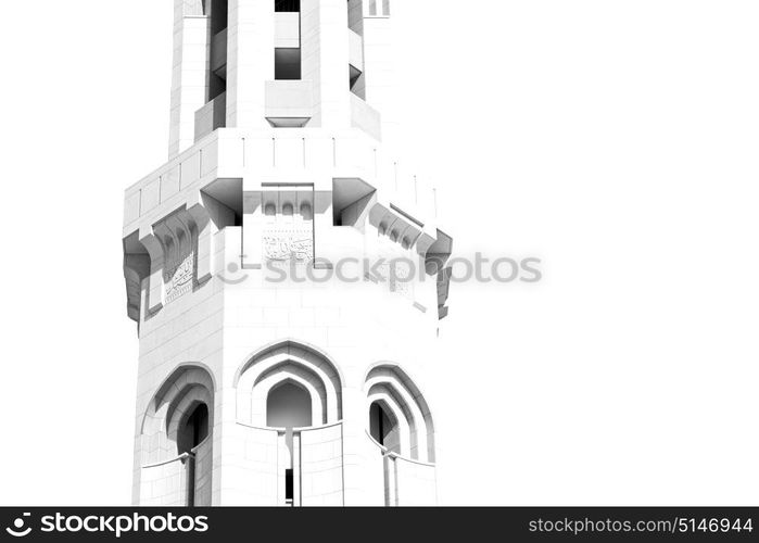 minaret and religion in clear sky in oman muscat the old mosque