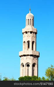 minaret and religion in clear sky in oman muscat the old mosque