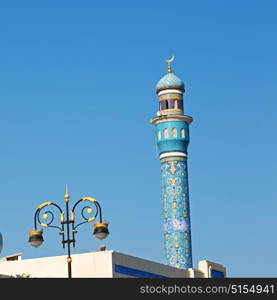 minaret and religion in clear sky in oman muscat the old mosque