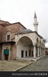 Minaret and Solkolou pasha mosque in Istanbul, Turkey