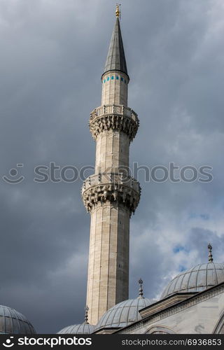 Minaret made of stone in Ottoman time Mosques