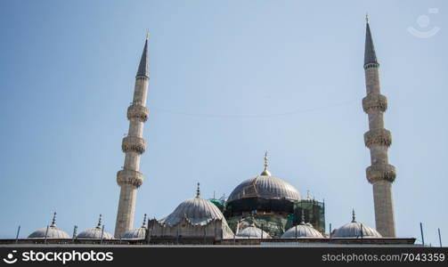 Minaret of an Ottoman style mosque Mosques in view