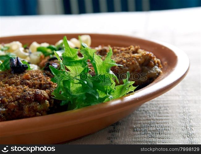 Mince Cutlets from the liver and pork meat.