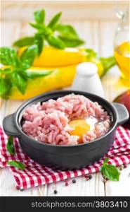 Minced meat with egg