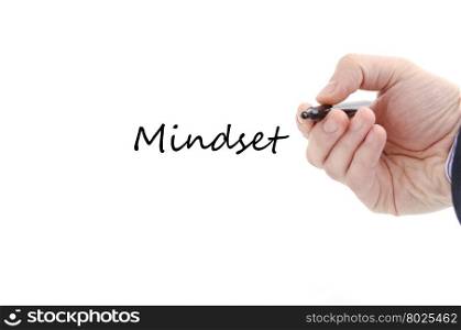 Mindset text concept isolated over white background
