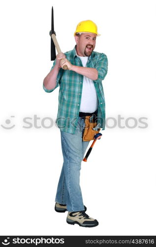 Miner with pick-ax