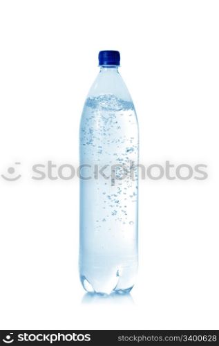 mineral water in bottle isolated on a white background
