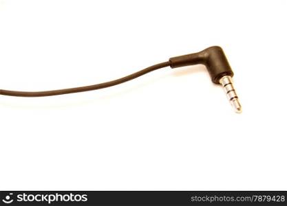 Mini-jack Plug Sound for headphones isolated on the white background