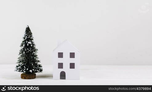 miniature fir tree house