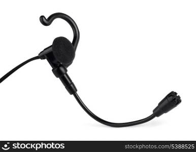Miniature security covert headset isolated on white