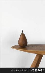 minimal abstract concept pear front view