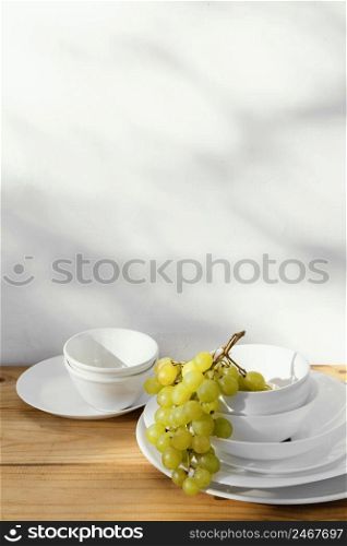 minimal abstract grapes pile plates