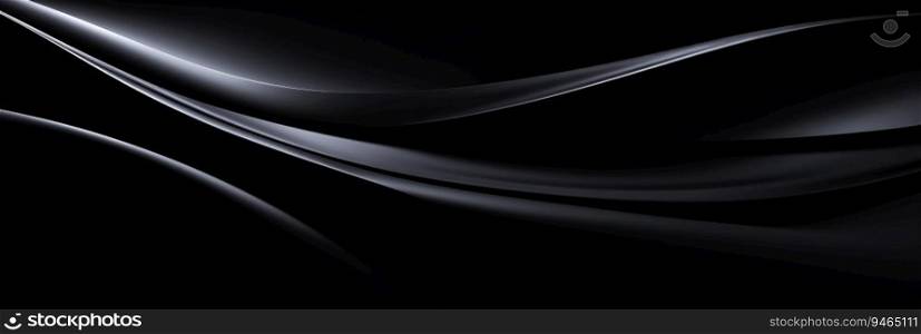 minimal black and white abstract header or banner background with flowing lines and copy space. minimal black abstract background banner with flowing lines