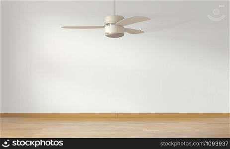 minimal room white wall and wooden floor,3d rendering