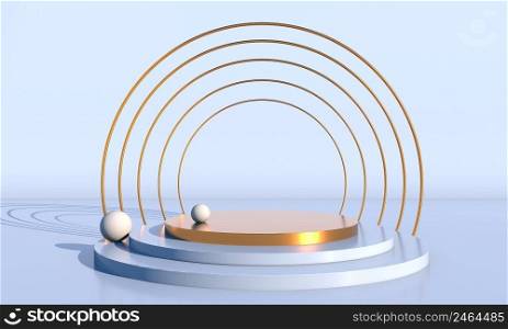 Minimal scene with geometrical forms, podiums in cream background with shadows. Scene to show cosmetic product, 3d. Minimal scene with geometrical forms, podiums in cream background with shadows. Scene to show cosmetic product, Showcase, shopfront, display case. 3d