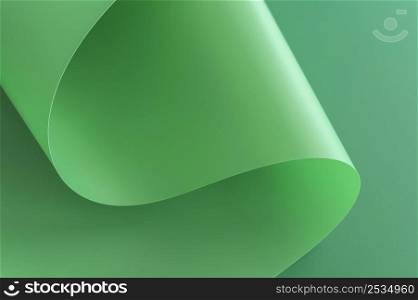 minimalist abstract green paper high view