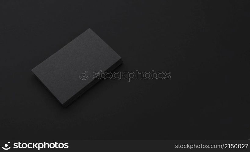 minimalist elegant pile black business cards