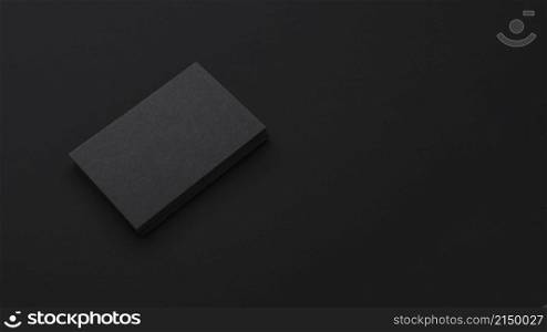 minimalist elegant pile black business cards