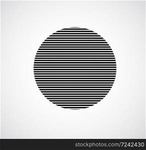 Minimalistic geometric design for logo black and white color. Simple figure, Element for graphic web design, Template for print, textile, wrapping, decoration, Abstract vector illustration