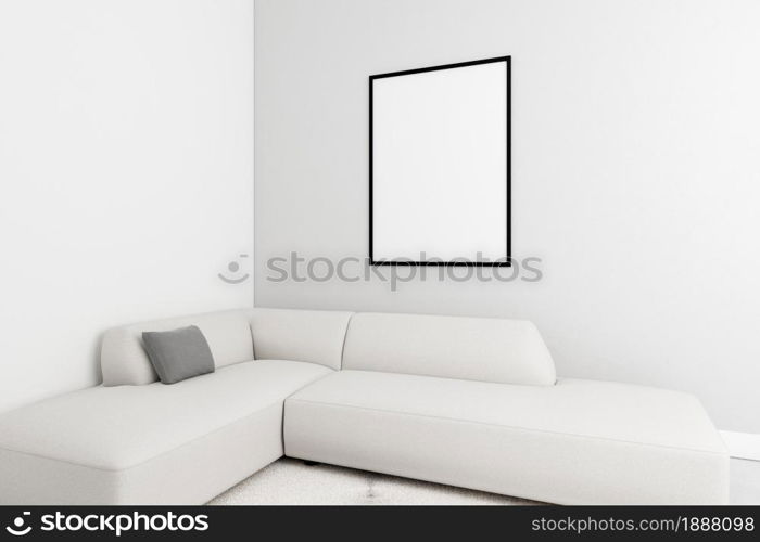 minimalistic interior with elegant frame sofa . Resolution and high quality beautiful photo. minimalistic interior with elegant frame sofa . High quality and resolution beautiful photo concept