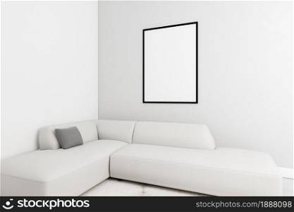 minimalistic interior with elegant frame sofa . Resolution and high quality beautiful photo. minimalistic interior with elegant frame sofa . High quality and resolution beautiful photo concept