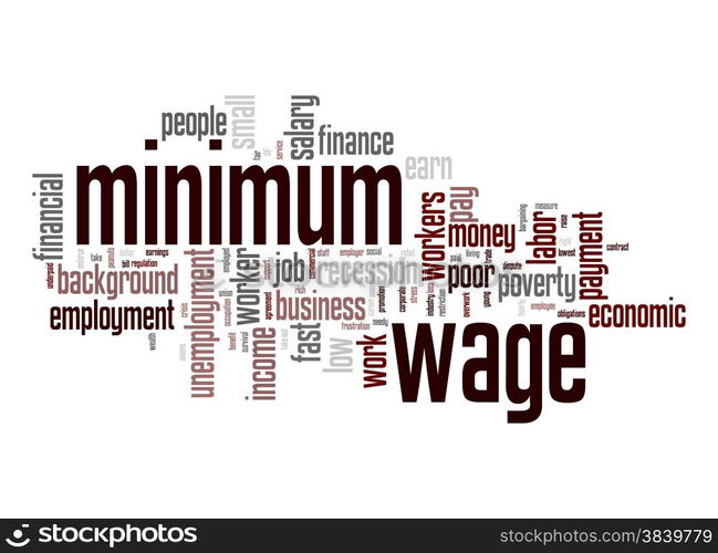 Minimum wage word cloud