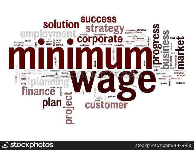 Minimum wage word cloud
