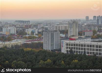 Minsk, Belarus - September 02, 2021  Minsk city center. Belarus