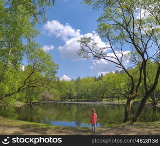 Minsk Sea. Lake in Belarus