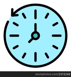 Minute stopwatch icon. Outline minute stopwatch vector icon color flat isolated. Minute stopwatch icon color outline vector
