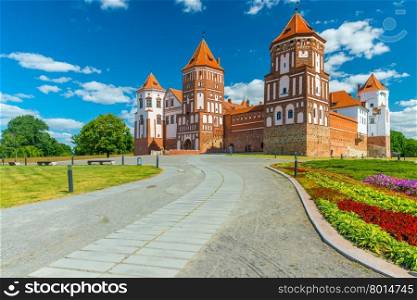 Mir Castle - fortification and residence in the urban village World Korelichi district of the Grodno region. Architectural, declared a UNESCO World Heritage Site (2000). Up to 1568 hosts were Ilyinich, then - Radziwill (up to 1828), Wittgenstein (up to 1891). The last owners of the castle were Svyatopolk-Mirsky (until 1939), after which the castle became state property. Complex participated in almost all wars that were carried at one time on the Belarusian land. The successful combination of architectural styles of Gothic, Baroque and Renaissance makes Mir Castle one of the most impressive castles in Europe. In December 2010, after extensive restoration works the Mir Castle was opened to tourists.